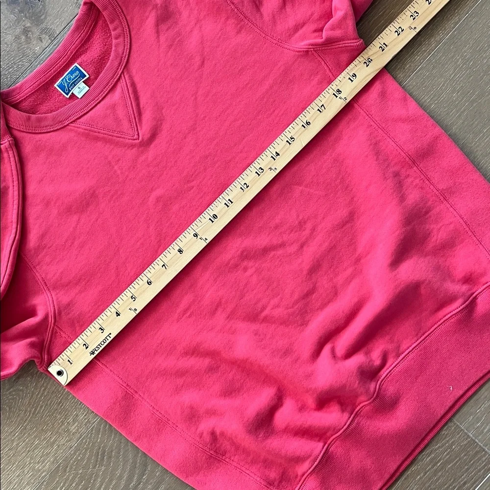 J. Crew Garment-dyed french terry crewneck in red size small